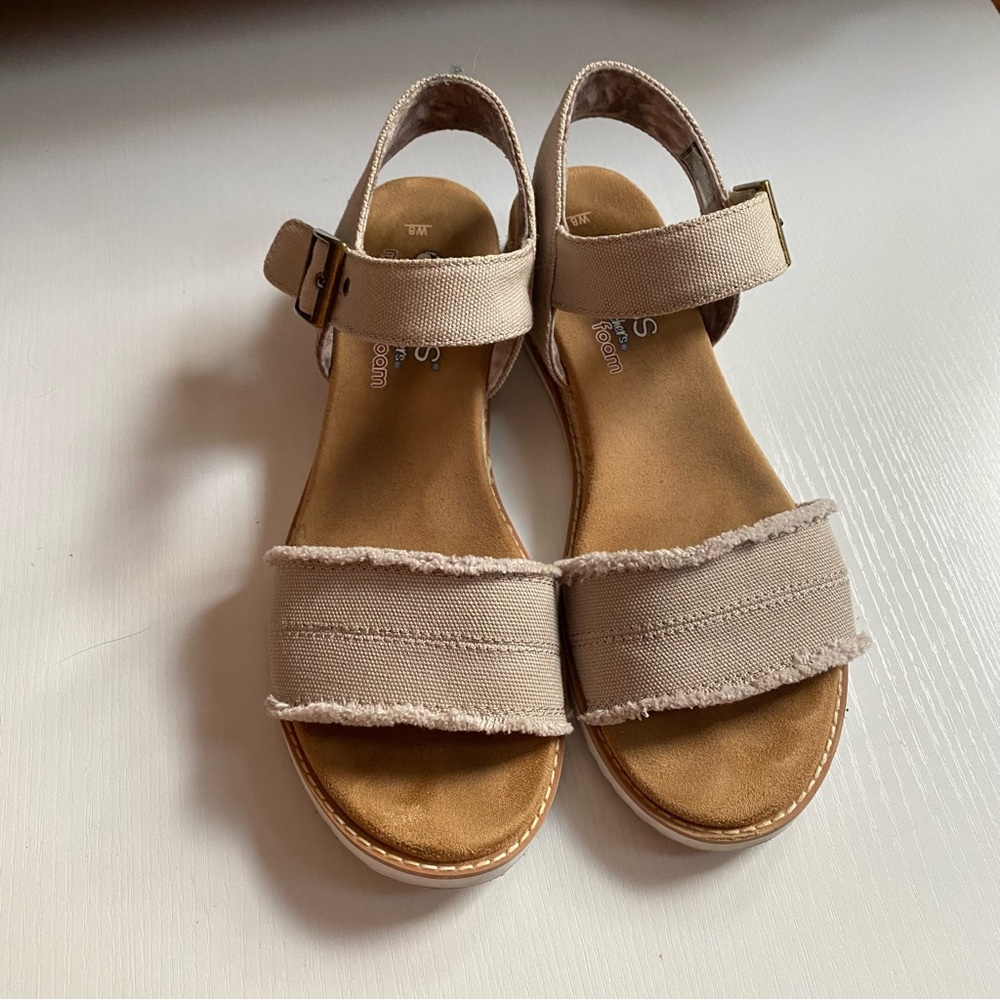BOBS Skechers Desert Kiss Adobe Princess Women's Sandals Taupe Tan Cream Beige 8